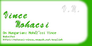 vince mohacsi business card